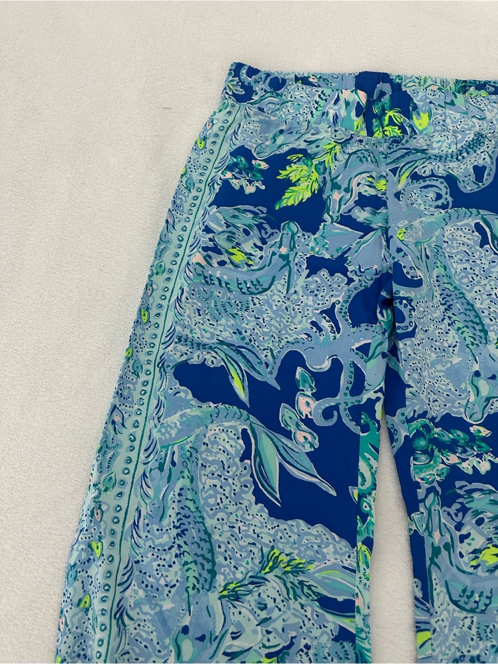 Lilly Pulitzer Blue Multi Printed Palazzo Pants - Picture 3 of 3